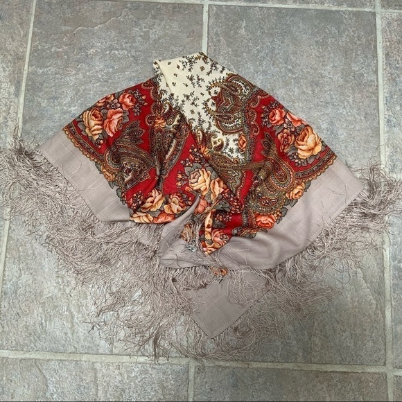 𝅺100% Wool‎ Colorful Scarf - Picture 3 of 8